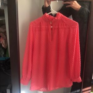 Beautiful fun pink/coral J.Crew blouse